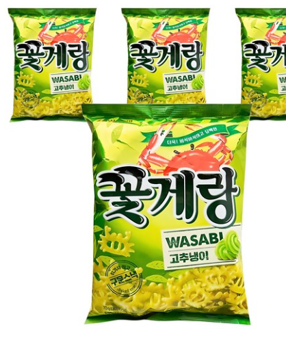 🔥코끝 찡! 짜릿한 와사비의 습격! 꽃게랑 와사비맛, 당신의 미각을 깨워라! 상품 이미지